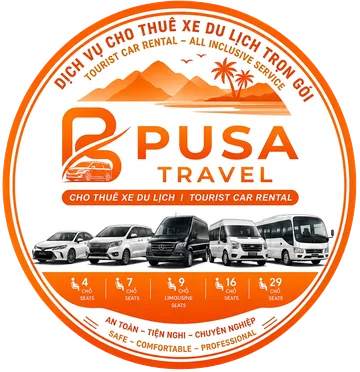 PUSA TRAVEL | DỊCH VỤ DU LỊCH – Hợp Đồng Xe Dịch Vụ 4 Chỗ, 7 Chỗ, 9 Chỗ, 16 Chỗ, 29 Chỗ tại Hồ Chí Minh | PUSA TRAVEL – Tourist transportation and car rental services – Contracted service vehicles with 4, 7, 9, 16, and 29 seats in Ho Chi Minh City.